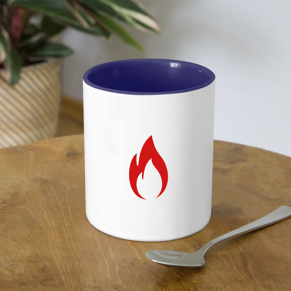 Contrast Coffee Mug - white/cobalt blue