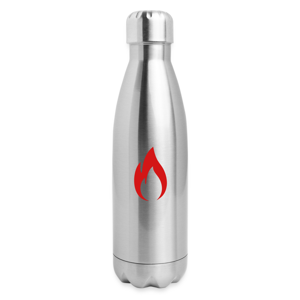 Insulated Stainless Steel Water Bottle - silver