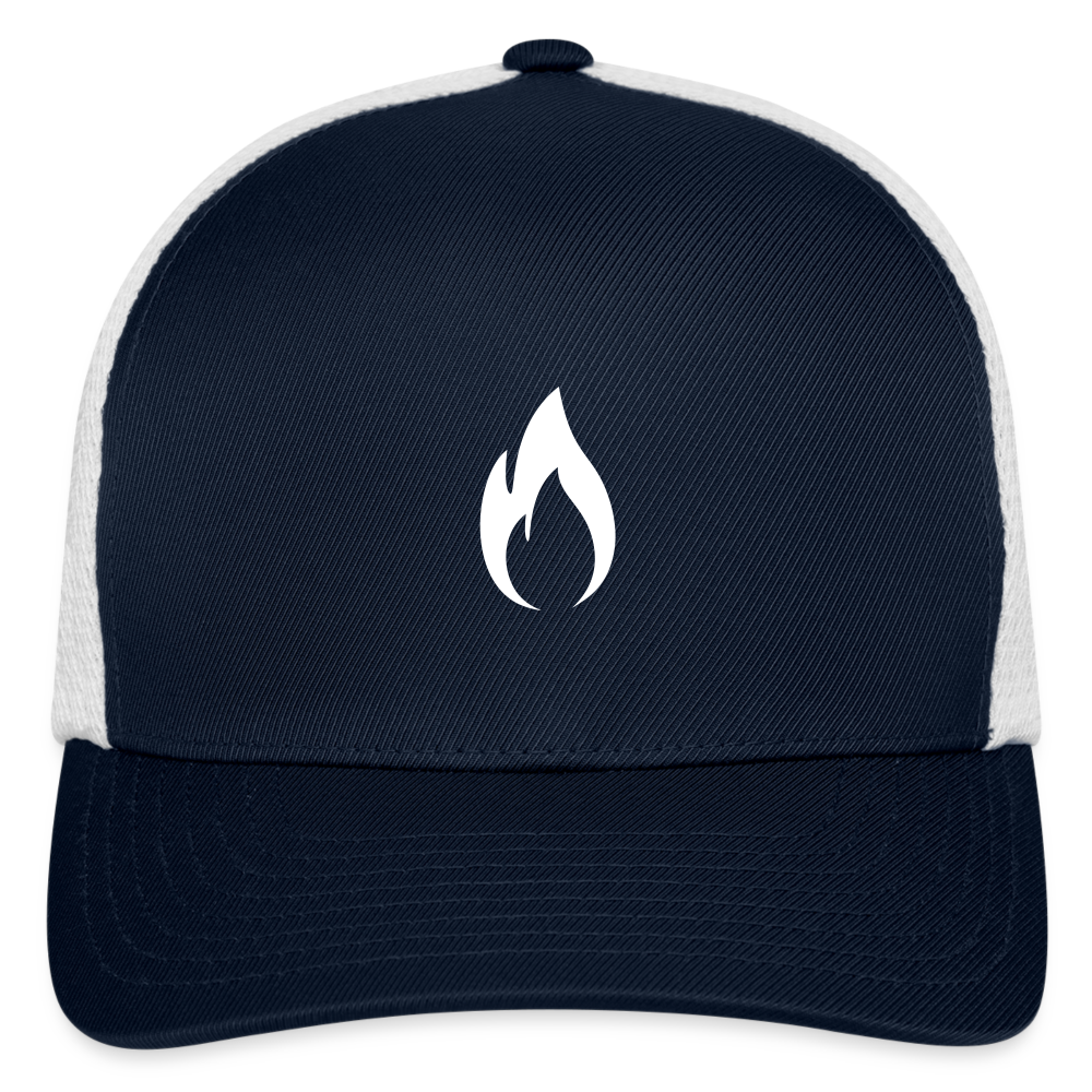 Flexfit Fitted Baseball Cap - navy/white