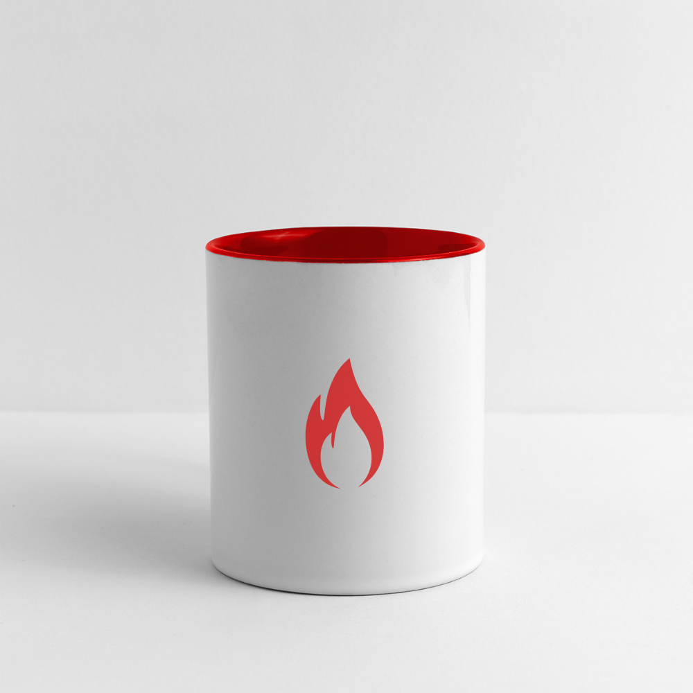 Contrast Coffee Mug - white/red