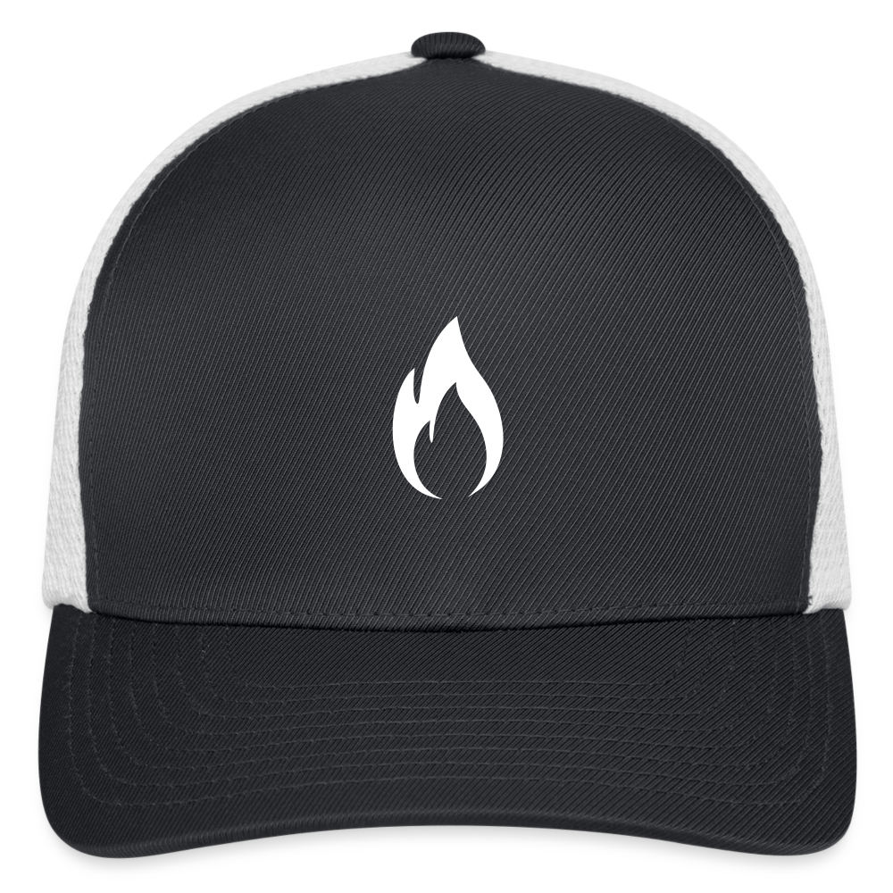 Flexfit Fitted Baseball Cap - dark gray/white