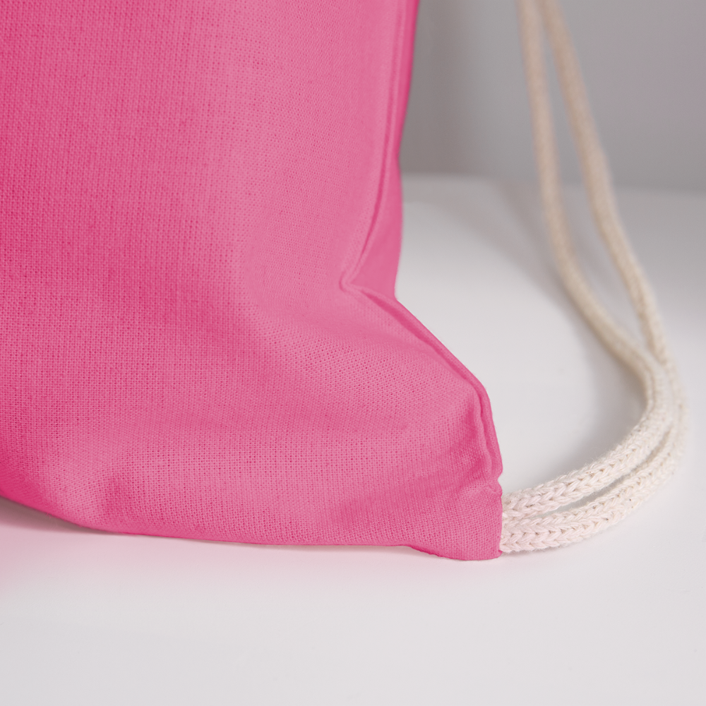 Cotton Drawstring Bag - pink