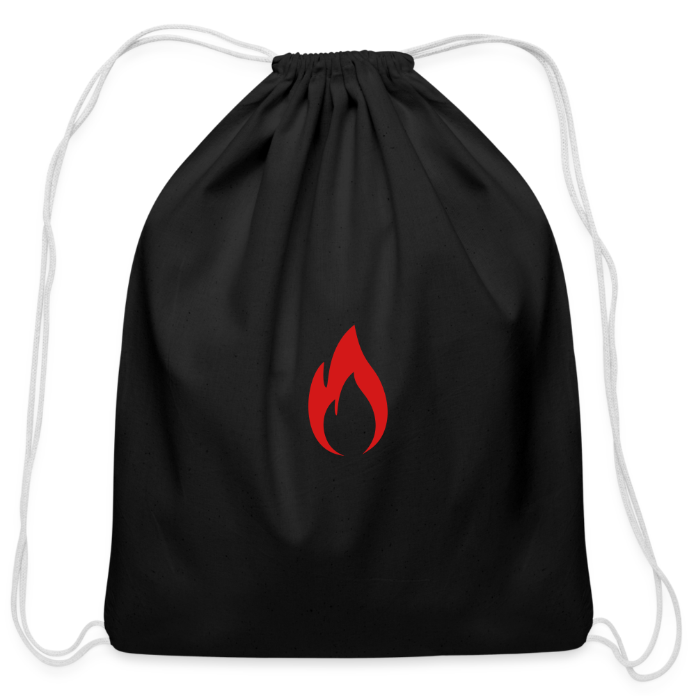 Cotton Drawstring Bag - black