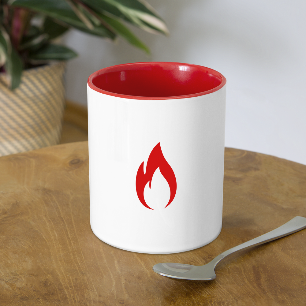 Contrast Coffee Mug - white/red