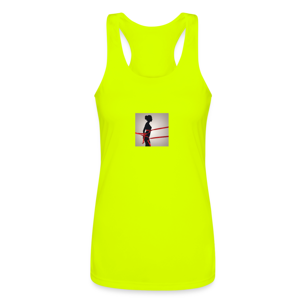 Women’s Performance Racerback Tank Top - neon yellow