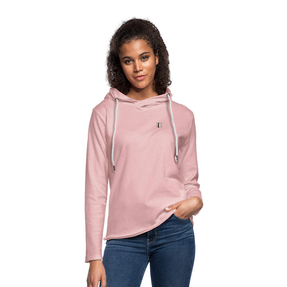 Unisex Lightweight Terry Hoodie - cream heather pink