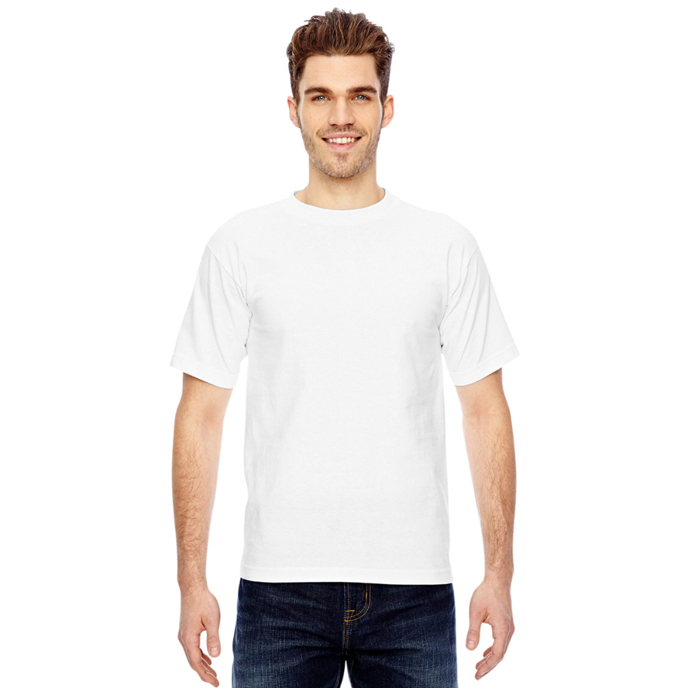 Bayside Unisex Heavyweight USA Made T-Shirt - white