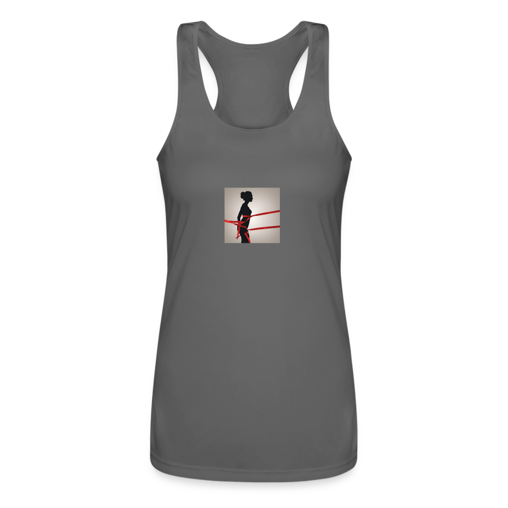 Women’s Performance Racerback Tank Top - charcoal