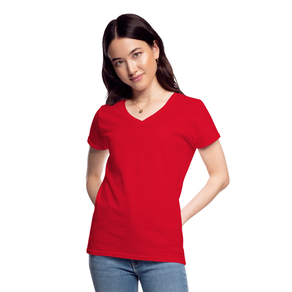 Women's V-Neck T-Shirt - red