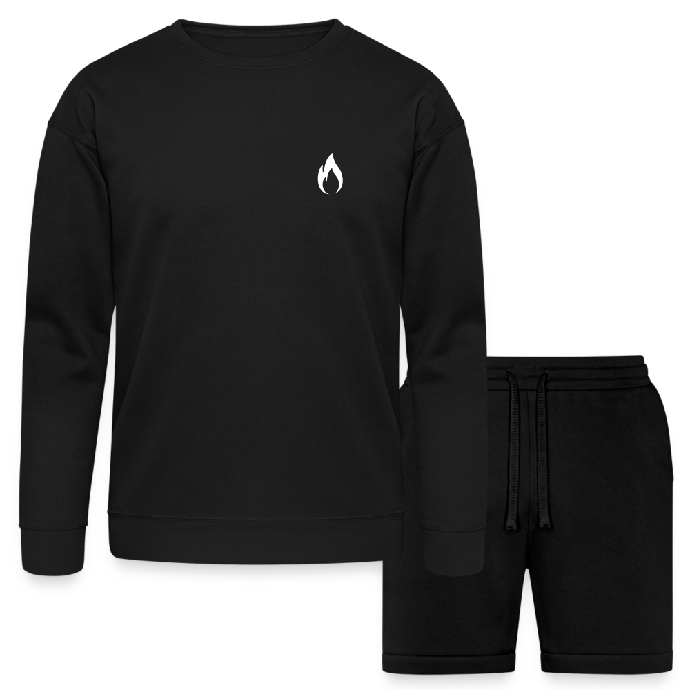 Bella + Canvas Unisex Sweatshirt & Short Set - black