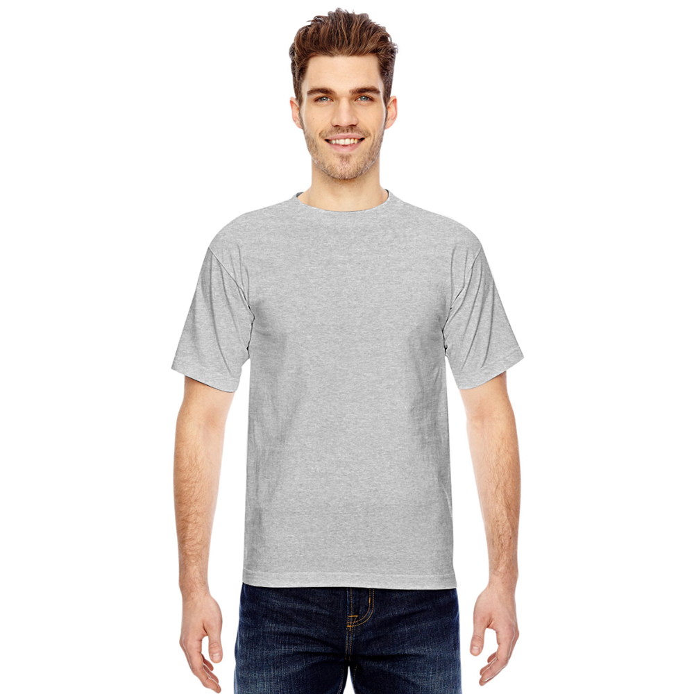 Bayside Unisex Heavyweight USA Made T-Shirt - heather gray