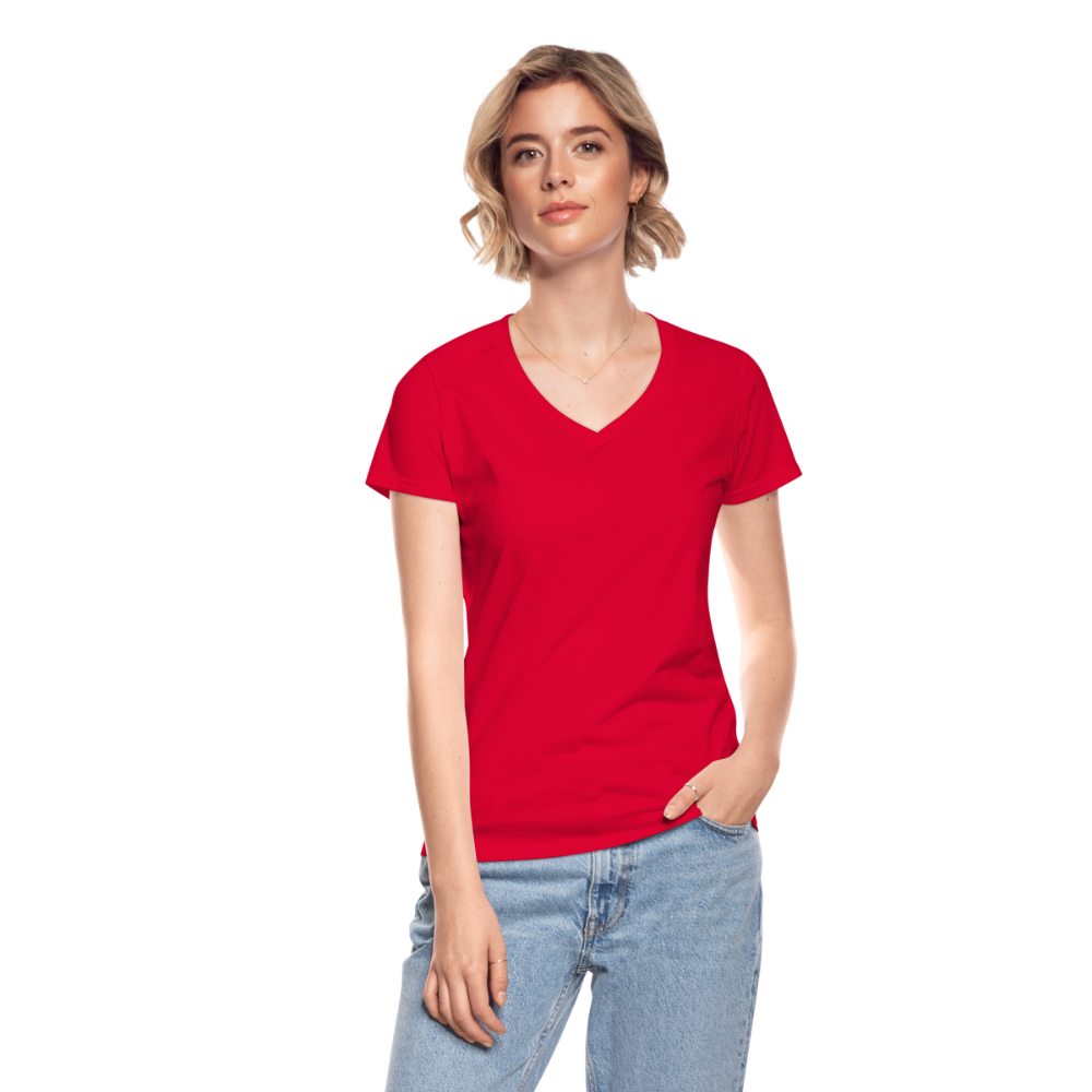 Women's V-Neck T-Shirt - red
