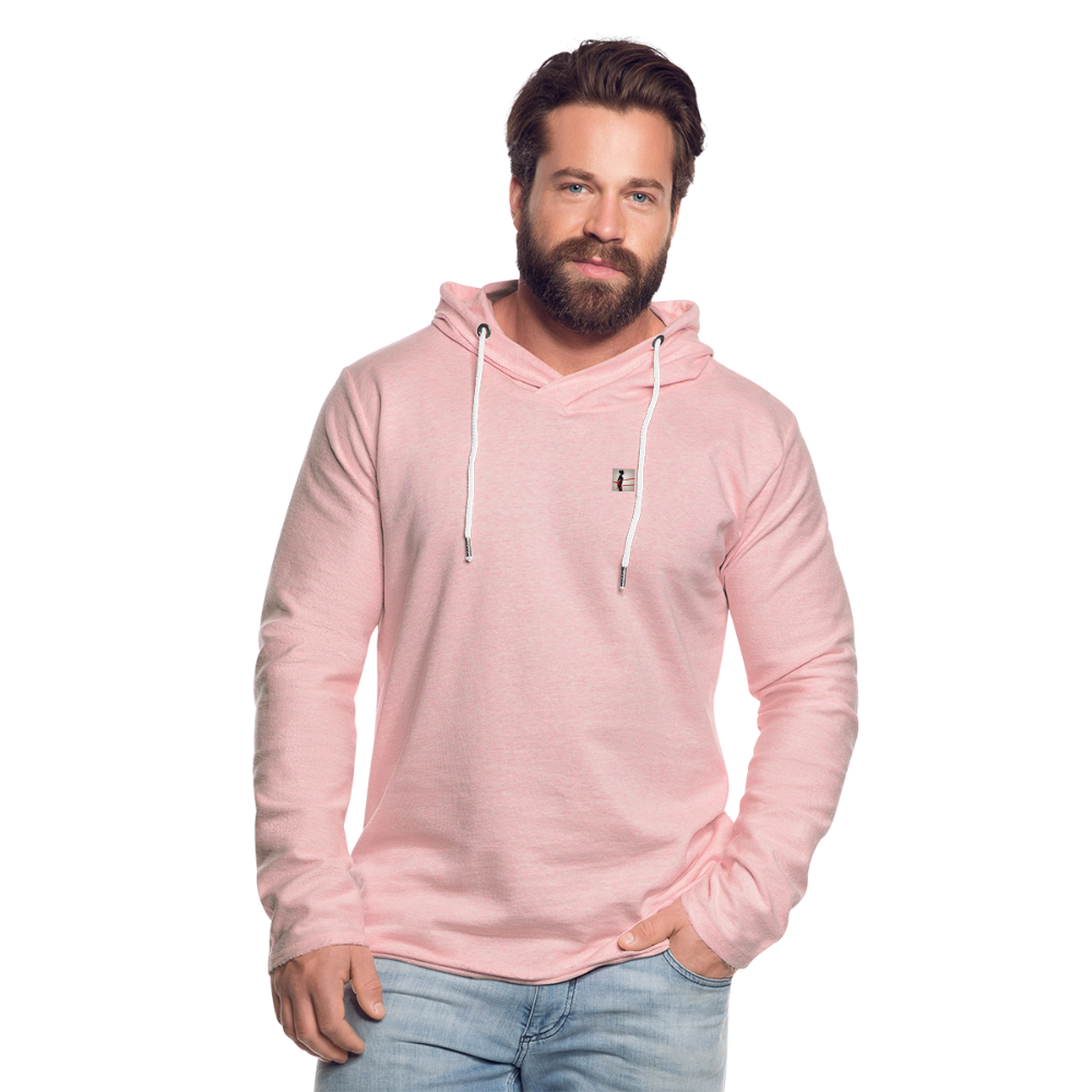 Unisex Lightweight Terry Hoodie - cream heather pink